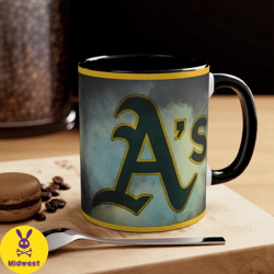 oakland athletics mlb accent coffee mug, 11oz