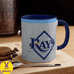 tb rays mlb accent coffee mug, 11oz