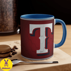 texas rangers mlb accent coffee mug, 11oz