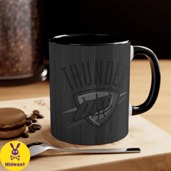 special edition oklahoma city thunder nba accent coffee mug, 11oz