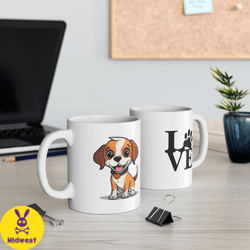 ceramic mug 11oz, dog mug, dogs mug, beagle mug, coffee mug, tea mug, dogs coffee mug, beagle , paws mug, animal mug, pu
