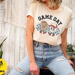 gameday baseball shirt, retro gameday shirt, retro baseball shirt, womens baseball tshirt, baseball tees, baseball game
