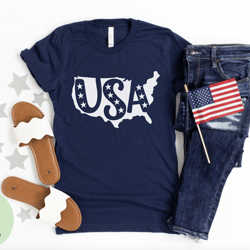 fourth of july shirt, fourth of july tee, god bless america, united states map, 4th of july, happy fourth shirt