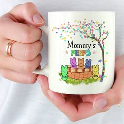 custom easter mommy peeps mug, jesus easter day gifts, cute nana easter mug, mothers day gift, gift for mom, grandma, gi