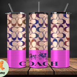 coach new york, coach pattern, coach tumbler 20oz,coach, coach logo, luxury fashion tumbler 20oz  38