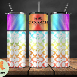 coach new york, coach pattern, coach tumbler 20oz,coach, coach logo, luxury fashion tumbler 20oz  78