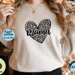 leopard heart mama shirt, mother day shirt, heart mommy shirt, mama leopard shirt, mama shirt ,heart mommy shirt, womens