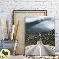 Road Canvas Wall Art Painting, Landscape Wall Art, Forest Art Canvas Prints, Route Photos Photography Posters, Home Deco
