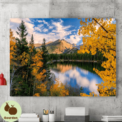 rocky mountain canvas wall art painting, national park posters, canvas prints, landscape wall art, living room wall art,