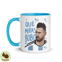 argentina lionel messi 10 que mira bobo world cup 2022 mug, argentinian mug , messi 10