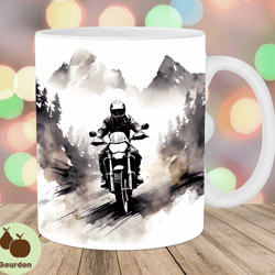 alcohol ink motorcycle mug wrap, 11oz 15oz mug template, mug sublimation design, mountain mug wrap template, instant di