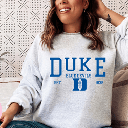 duke blue devils est 1838 sweatshirt, duke university sweater, university sweater, duke college gift, duke blue devils p