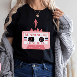 running up that hill tshirt stranger things inspired shirt custom music tape shirt 80s mix tape tshirt custom shirt