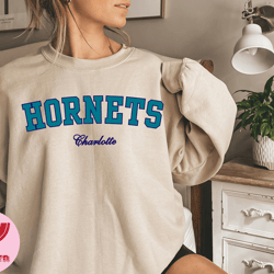 charlotte hornets sweatshirt women hornets crewneck men nba hornets pullover ladies charlotte hornets sweaters nba horne