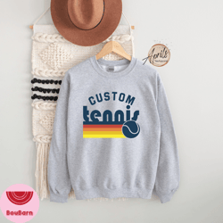 custom tennis sweatshirt or hoodie, tennis sweatshirt, tennis hoodie, personalized tennis sweatshirt, tennis gift, trend