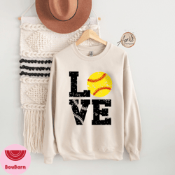 softball love sweatshirt or hoodies, softball sweatshirt, softball hoodie, softball mom sweatshirt, softball gift, softb