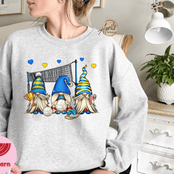 volleyball gnomes sweatshirt or hoodie, volleyball hoodie, volleyball sweatshirt, gnome sweatshirt, volleyball heart swe