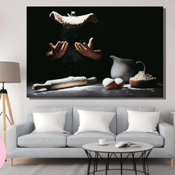 pizza canvas wall art,chef gift,pizza canvas print art,cook gift,pizzeria wall decor,pizzaman gift,kitchen wall decor,re