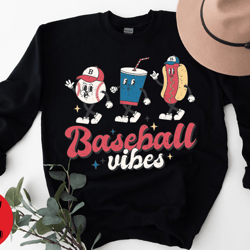 baseball vibes sweatshirt, ball game sweatshirt, baseball night sweatshirt, game day vibes sweatshirt, cute baseball bal