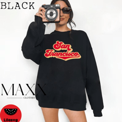 san francisco, california sweatshirt  retro sunset unisex san francisco sweatshirt