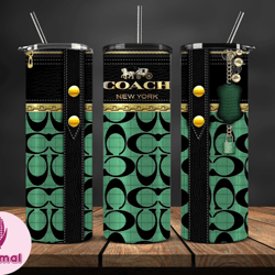 coach new york, coach pattern, coach tumbler 20oz,coach, coach logo, luxury fashion tumbler 20oz  75