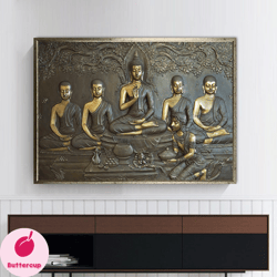 buddha canvas, asian wall art, buddha wall art, meditation canvas, buddha poster, buddhist print, meditation wall art,