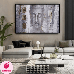 buddha canvas, asian wall art, buddha wall art, meditation canvas, buddha poster, buddhist print, meditation wall art, c