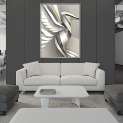 line bird canvas print art, flying bird ready to hang on the wall canvas print, wall decor, souvenir, birthday gift