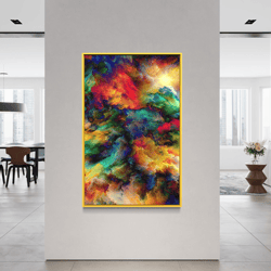 mix of colors canvas print art, color clouds canvas painting, home decor, office decor, birthday gift, special day gift