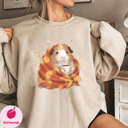guinea pig in a blanket shirt, autumn guinea pig shirt, fall guinea pig shirt, cute guinea pig shirt, guinea pig lover s