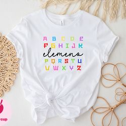 abc elemeno shirt, teacher tshirt, kindergarten teacher shirt, kids abc shirt, preschool teacher shirt, back to school t