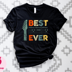 best guitar dad ever shirt, best dad shirt, music dad gift shirt, gift for guitarist tee, vintage note dad tee, father g