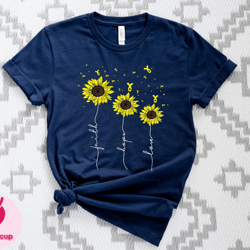 faith hope love shirt, christian woman shirt, yellow sunflower tee, believe flower tshirt, mothers day gift shirt