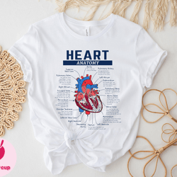 heart anatomy shirt, anatomical heart tshirt, nursing school shirt, nursing student shirt, doctor and nurse tshirt, card