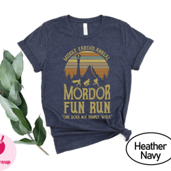 mordor fun run tshirt, middle earths annual mordor fun run one does not simply walk shirt, lord of the rings shirt, lord