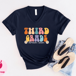 third grade dream team teacher shirt, vintage grade level shirt, dream team teacher shirt, teacher crew gift tee, back t