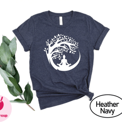 yoga tree circle shirt, yoga gift shirt, namaste shirt, gift for yogi tee, yoga lover shirt, meditation shirt, yoga shir