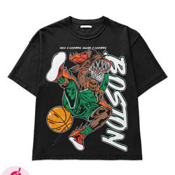 boston basketball t shirt   boston graphic bootleg tshirt  vintage boston t shirt