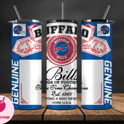Buffalo Bills Tumbler 20 oz,Vintage Budweise Tumbler 04