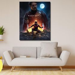 daredevil canvas wall art, daredevil tv series poster, daredevil tv series, daredevil tv series movie print art ,ready t