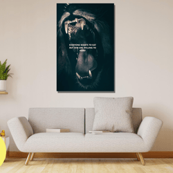 lion hunt canvas wall art,motivational canvas,entrepreneur art,lion hunt poster everyone wants to eat but few are willin