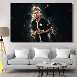 neymar jr. poster, neymar jr. canvas wall art, football fan gift, neymar print art, neymar fan gift, soccer fan gift, re