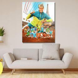 rafael nadal champions canvas wall art, rafael nadal poster,gift for tennis player,motivation art,rafael nadal champions