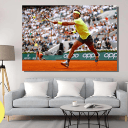 rafael nadal poster,rafael nadal canvas wall art,gift for tennis player,motivation art,sports room art,tennis wall art d