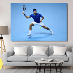 roger federer poster,roger federer canvas,tennis print wall art,motivation art,sports room art,gift for tennis player,te