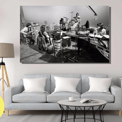 the beatles canvas wall art, beatles poster, home decor hand made canvas print home gift the beatles poster recording s