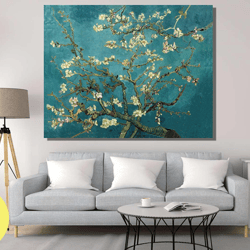 van gogh blossom poster, vincent van gogh canvas wall art, blossom print, van gogh wall art, famous table, van gogh fan
