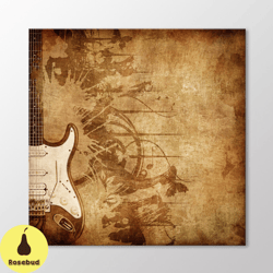 electro guitar canvas wall art