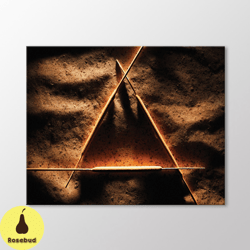 light reflection on triangle canvas wall art