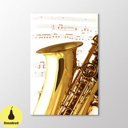 saxophone music canvas wall art
